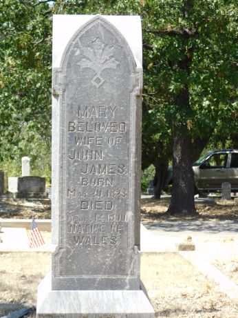 [Picture of Mary James grave]